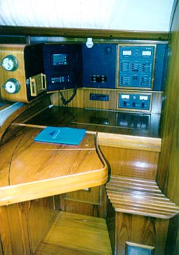 Navigation station aboard the Jeanneau 525 (John Beck)